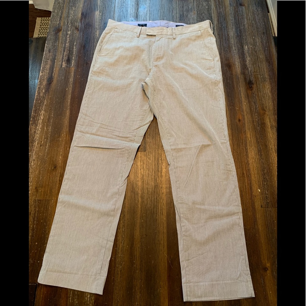 J. Crew Factory Seersucker Slim Bedford pant 34x32